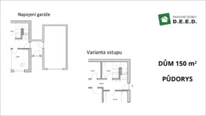 varianta vstupu a garáže